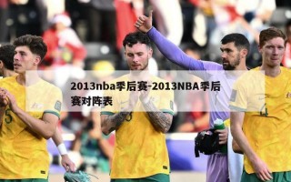 2013nba季后赛-2013NBA季后赛对阵表